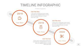 橘红色时间轴PPT信息图33