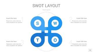 蓝色SWOT图表PPT28