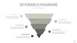 灰色3D漏斗PPT信息图表13