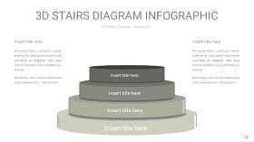 灰色3D阶梯PPT图表13