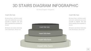灰色3D阶梯PPT图表13