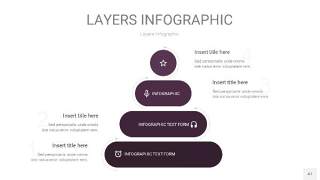 深紫色3D分层PPT信息图47