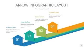 黄蓝绿箭头PPT信息图表14