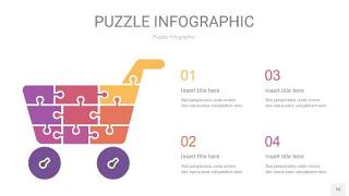 黄紫色拼图PPT图表16