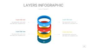 四色3D分层PPT信息图21