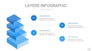 蓝色3D分层PPT信息图28