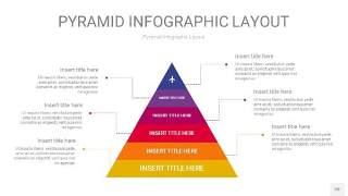 红黄色3D金字塔PPT信息图表20