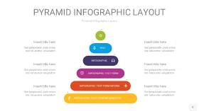 彩色3D金字塔PPT信息图表9