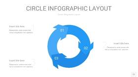 天蓝色圆形PPT信息图12