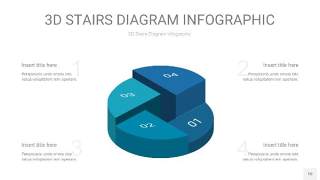 蓝绿色3D阶梯PPT图表10