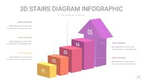 渐变紫黄色3D阶梯PPT图表22