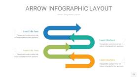 黄蓝绿箭头PPT信息图表13