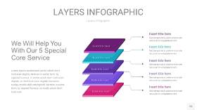 紫蓝色3D分层PPT信息图26