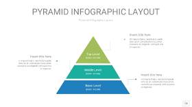 黄蓝绿色3D金字塔PPT信息图表14