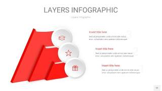 红色3D分层PPT信息图33