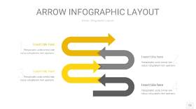 灰黄色箭头PPT信息图表13