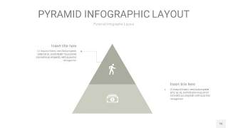 灰色3D金字塔PPT信息图表16