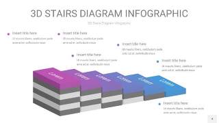 渐变紫蓝色3D阶梯PPT图表4