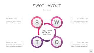 粉色SWOT图表PPT18