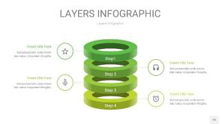 嫩绿色3D分层PPT信息图18