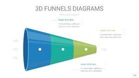 彩色3D漏斗PPT信息图表10