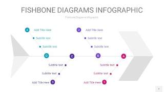 粉紫色鱼骨PPT信息图表2