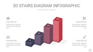 紫黄色3D阶梯PPT图表18