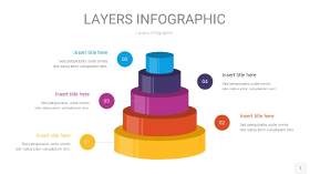 彩色3D分层PPT信息图1