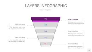 紫蓝色3D分层PPT信息图51