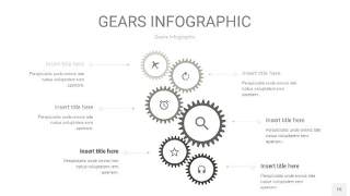 灰色齿轮PPT信息图15