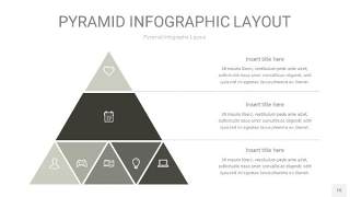 灰色3D金字塔PPT信息图表15