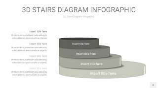 灰色3D阶梯PPT图表14