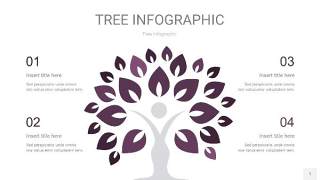 深紫色树状图PPT图表1
