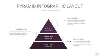 深紫色3D金字塔PPT信息图表14