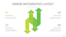 浅绿色箭头PPT信息图表5