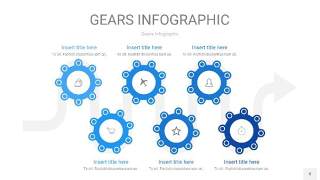 天蓝色齿轮PPT信息图8