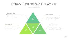 浅绿色3D金字塔PPT信息图表13