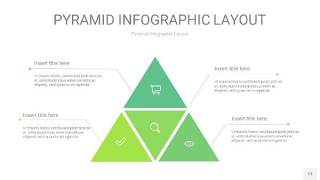 浅绿色3D金字塔PPT信息图表13