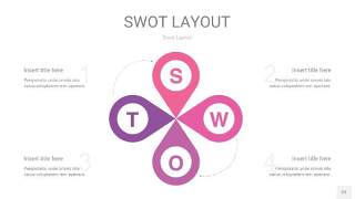 粉色SWOT图表PPT22