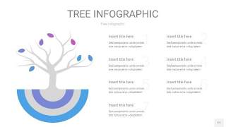 紫蓝色树状图PPT图表11