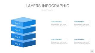 蓝色3D分层PPT信息图23