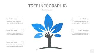 蓝色树状图PPT图表片5