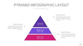 渐变紫色3D金字塔PPT信息图表14