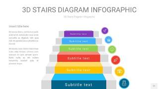 多彩3D阶梯PPT图表27