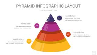 彩色3D金字塔PPT信息图表7