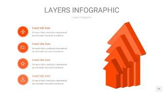 橘红色3D分层PPT信息图35