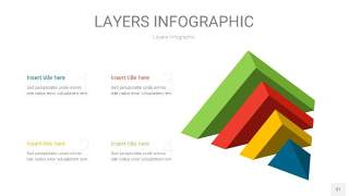 四色3D分层PPT信息图37