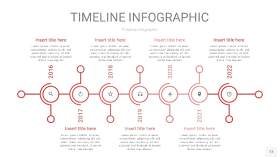 红色时间轴PPT信息图13