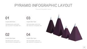 深紫色3D金字塔PPT信息图表23