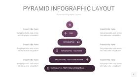 深紫色3D金字塔PPT信息图表9